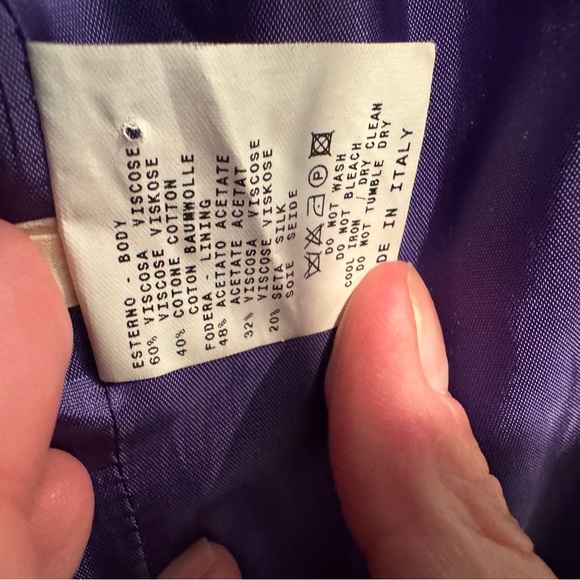 Etro Royal Purple Textured Trench Coat - Picture 6 of 11